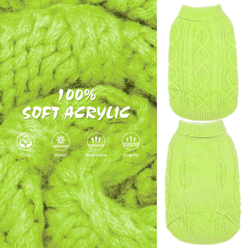 BINGPET thermal knitted dog sweater back view shows leash hole for easy strolls