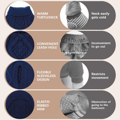 BINGPET sweater leash hole detail for easy on-leash walks