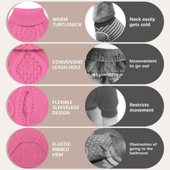BINGPET thermal knitted dog sweater leash hole feature enables easy walks without sacrificing style.
