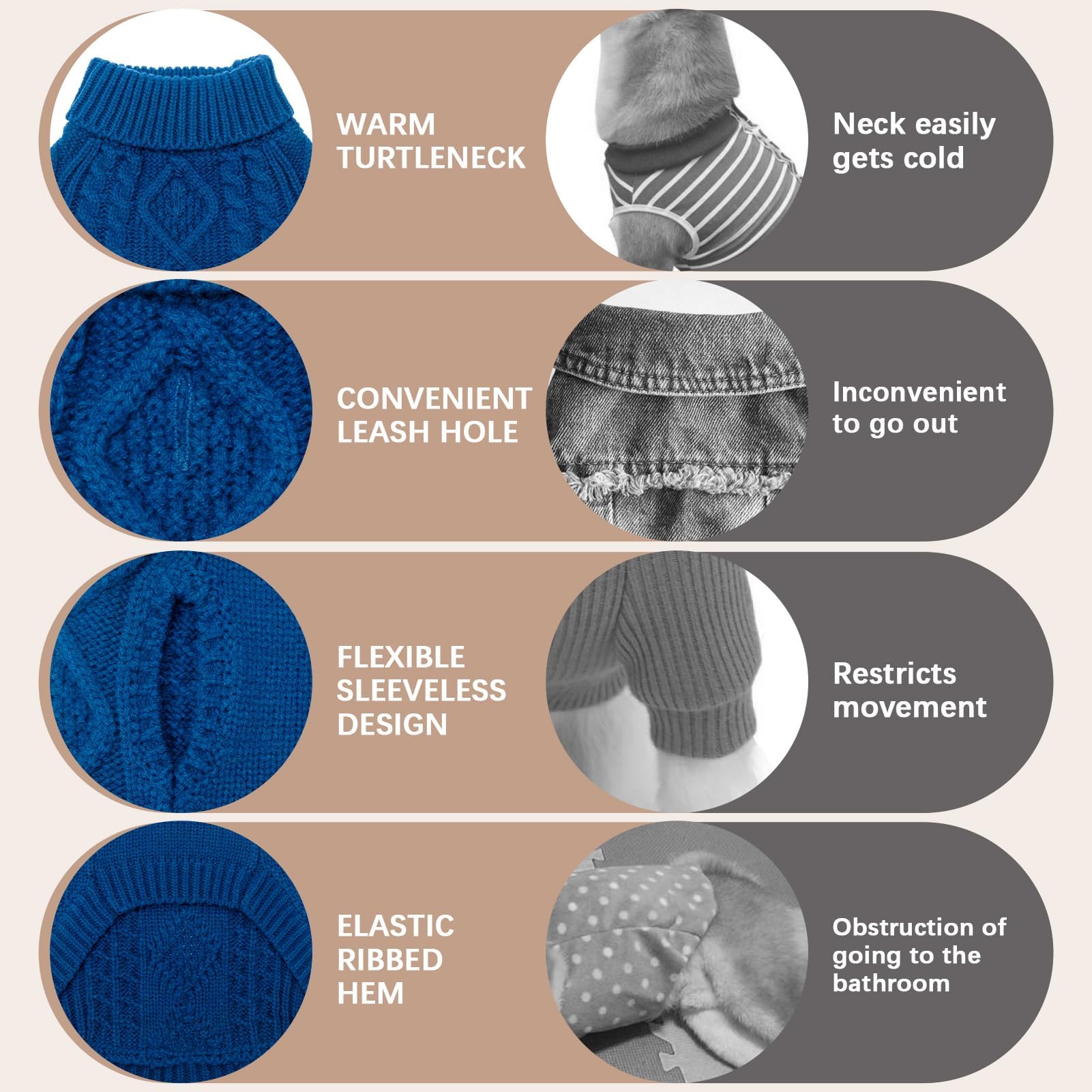 BINGPET soft stretchy acrylic fabric ensures comfy movement in cold