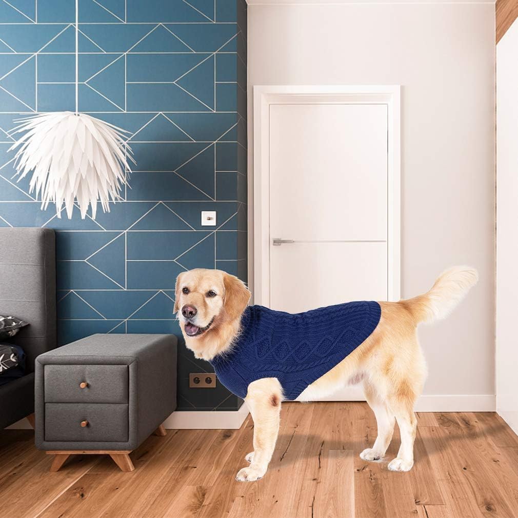 BINGPET thermal knitted dog sweater soft-yarn closeup highlighting comfort and stretch.