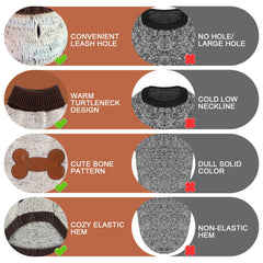 BINGPET Turtle Neck Dog Sweater soft texture closeup for gentle skin comfort.