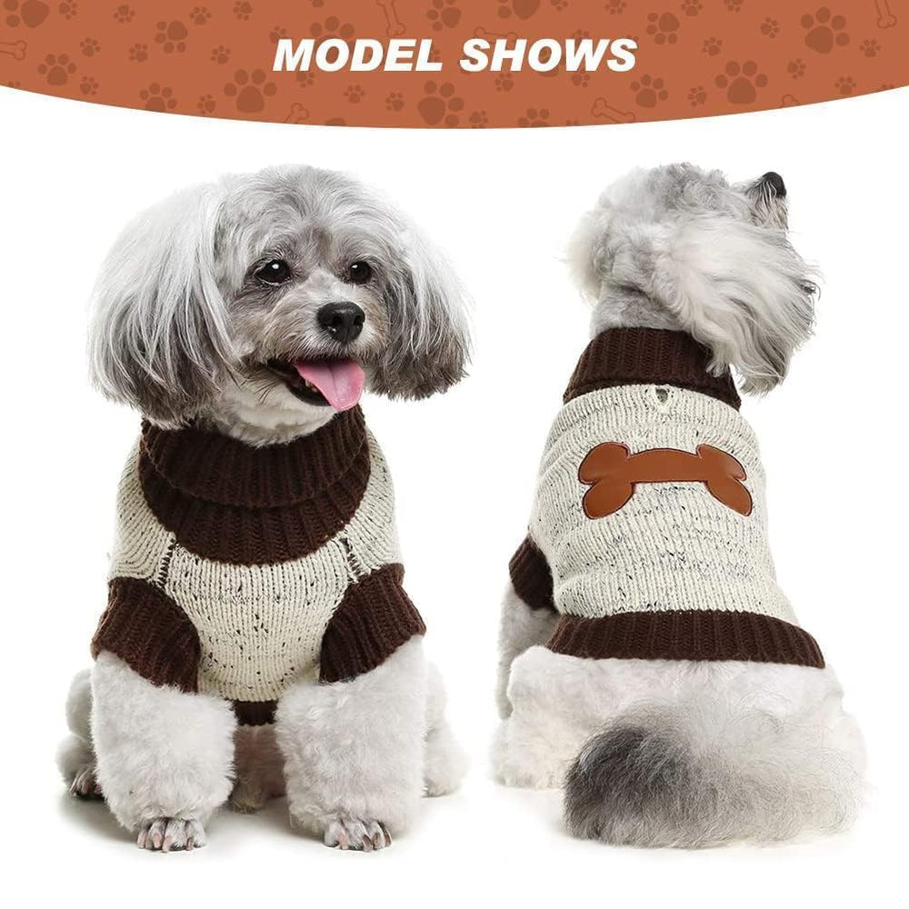 BINGPET Turtle Neck Dog Sweater style detail helps celebrate holidays without stiffness.
