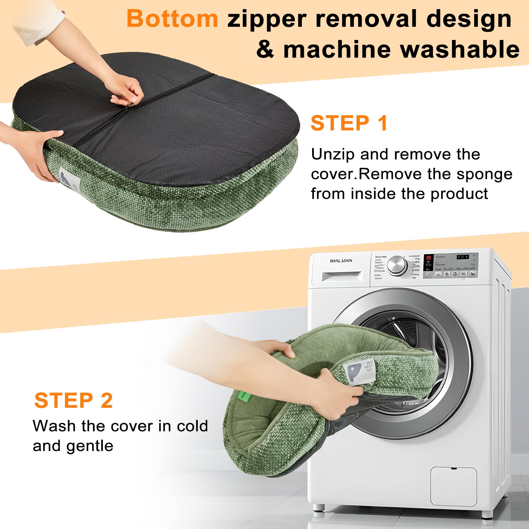 Bininl green XS pet bed styled in a home setting for small pets