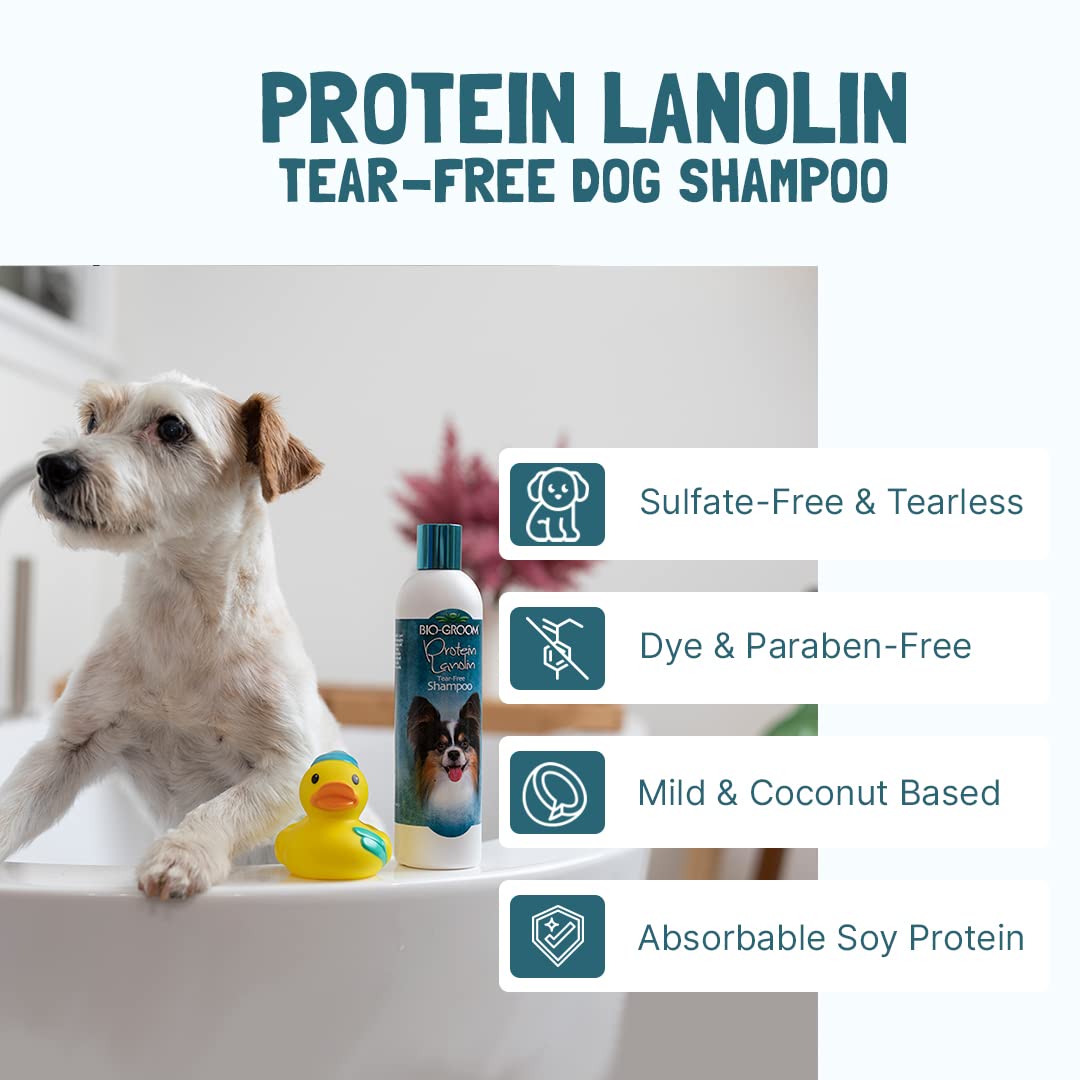 Bio-Groom Cruelty-Free label on the bottle signals ethical pet care.