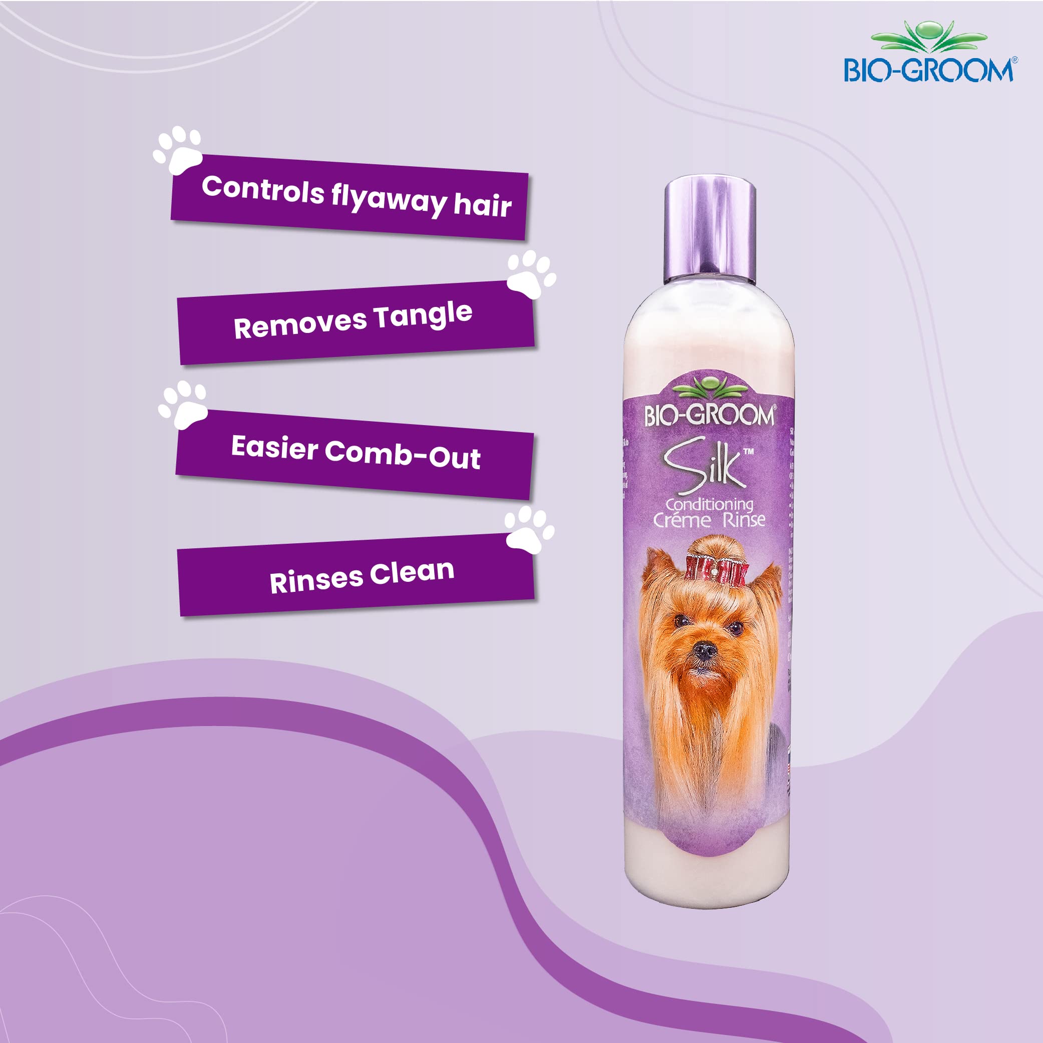 Bio-Groom Cruelty-free packaging highlights ethical conditioning for pets.