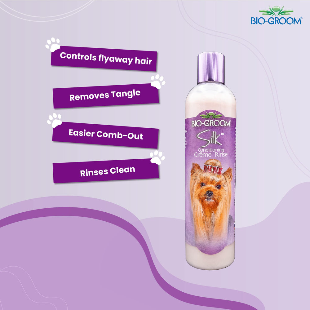 Bio-Groom Cruelty-free packaging highlights ethical conditioning for pets.
