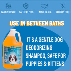 Bio-Groom Groom'n Fresh creamy lather demonstrates odor elimination during a bath.
