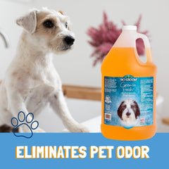 Bio-Groom Groom'n Fresh bottle used on a puppy for gentle cleansing.