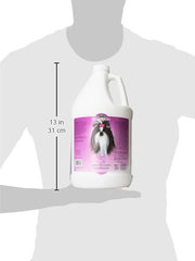 Bio-Groom Mink Oil Dog Conditioner on coat after bath for gloss and softness.