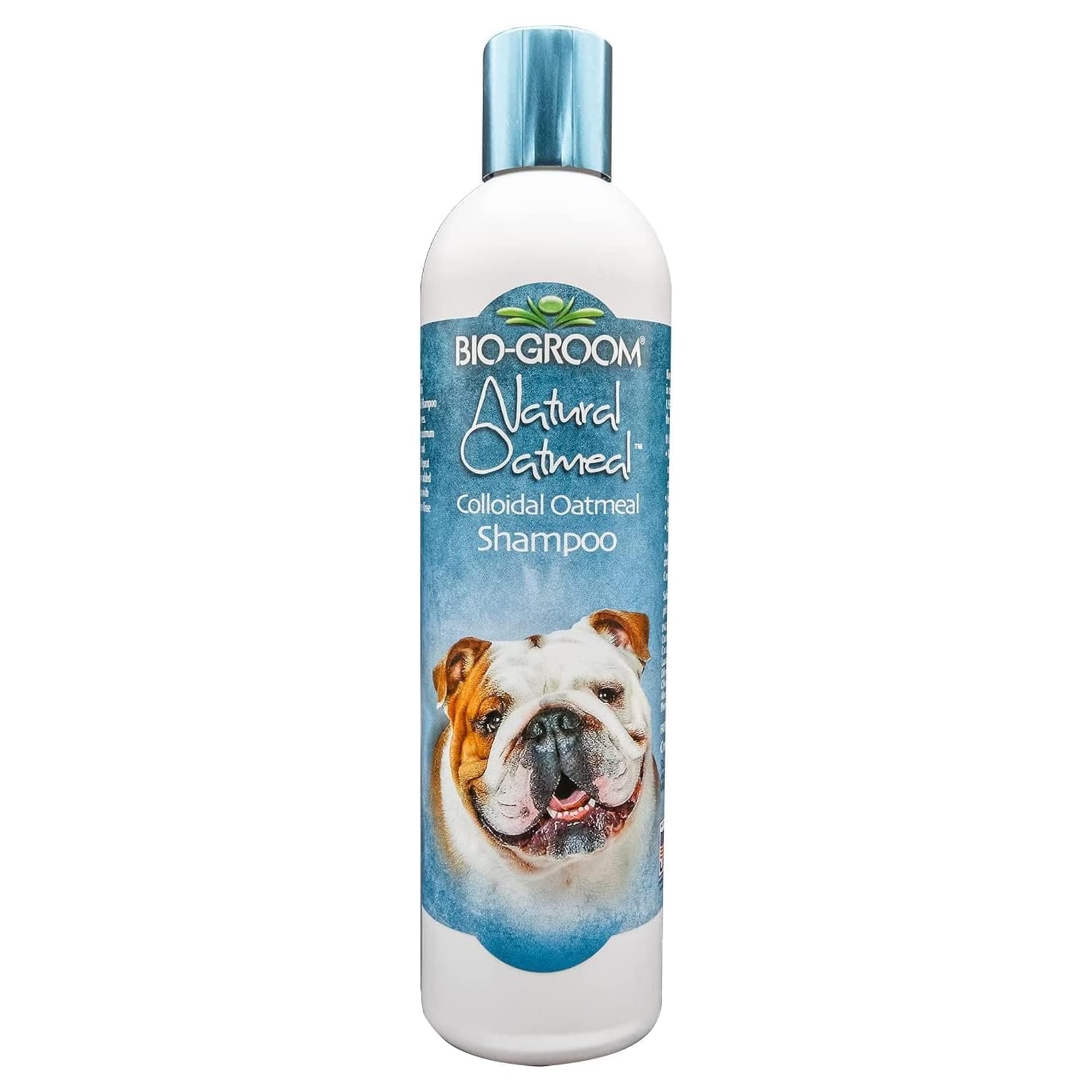 Bio-Groom Oatmeal Dog Shampoo bottle-front view highlights the anti itch formula