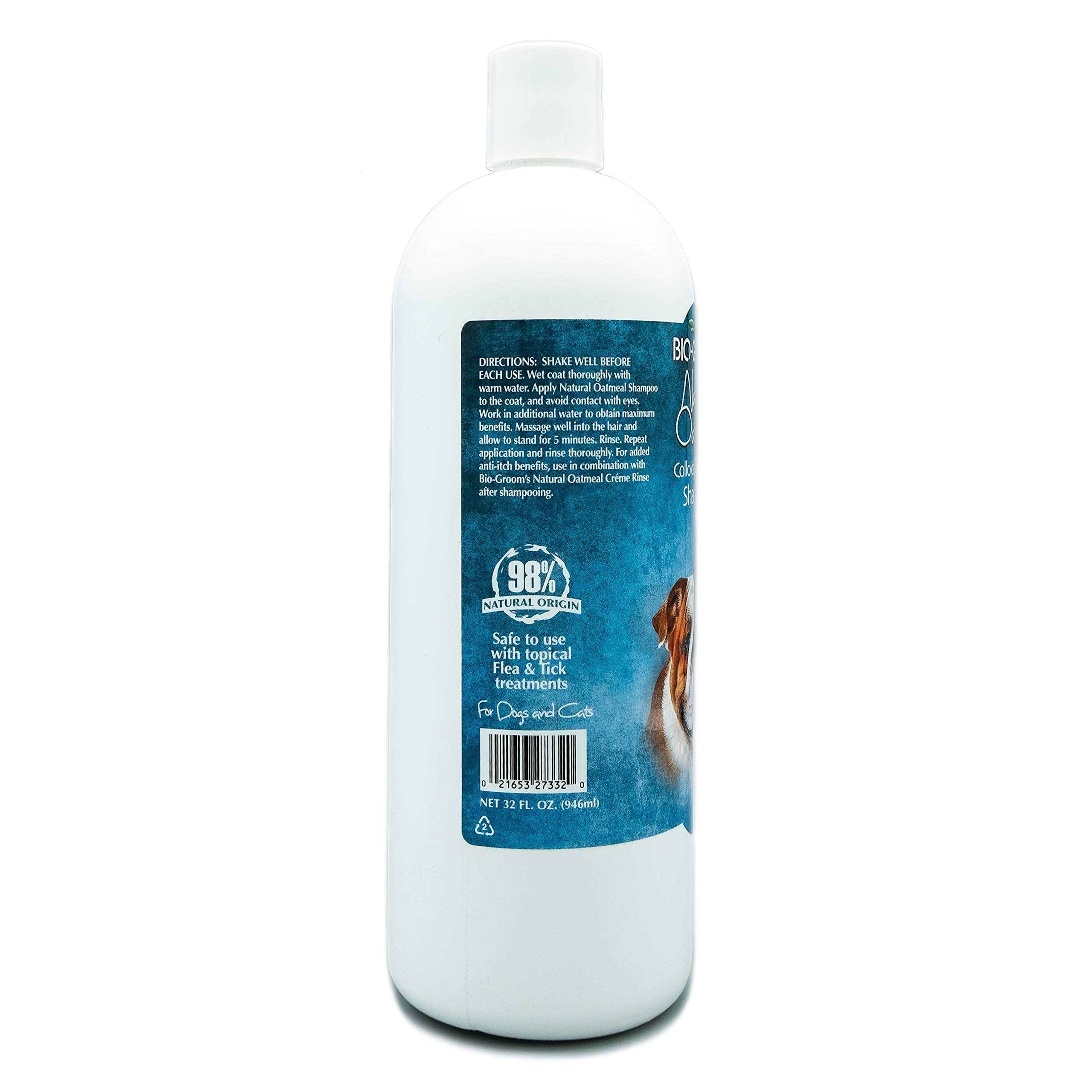 Bio-Groom Oatmeal shampoo lather cushions fur for a soothing, itch-prone bath.