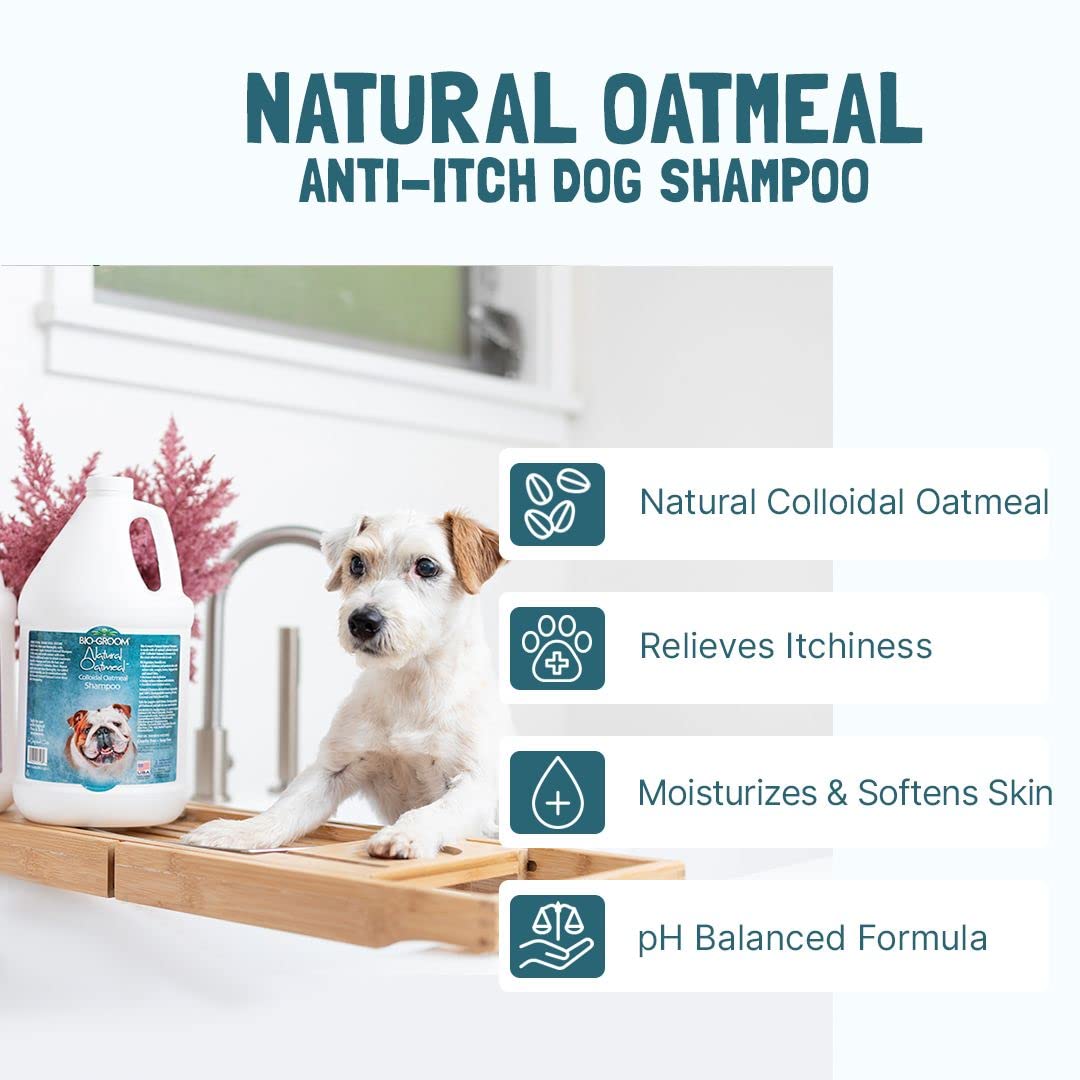 Bio-groom Oatmeal Dog Shampoo puppy-safe formula for young dogs.