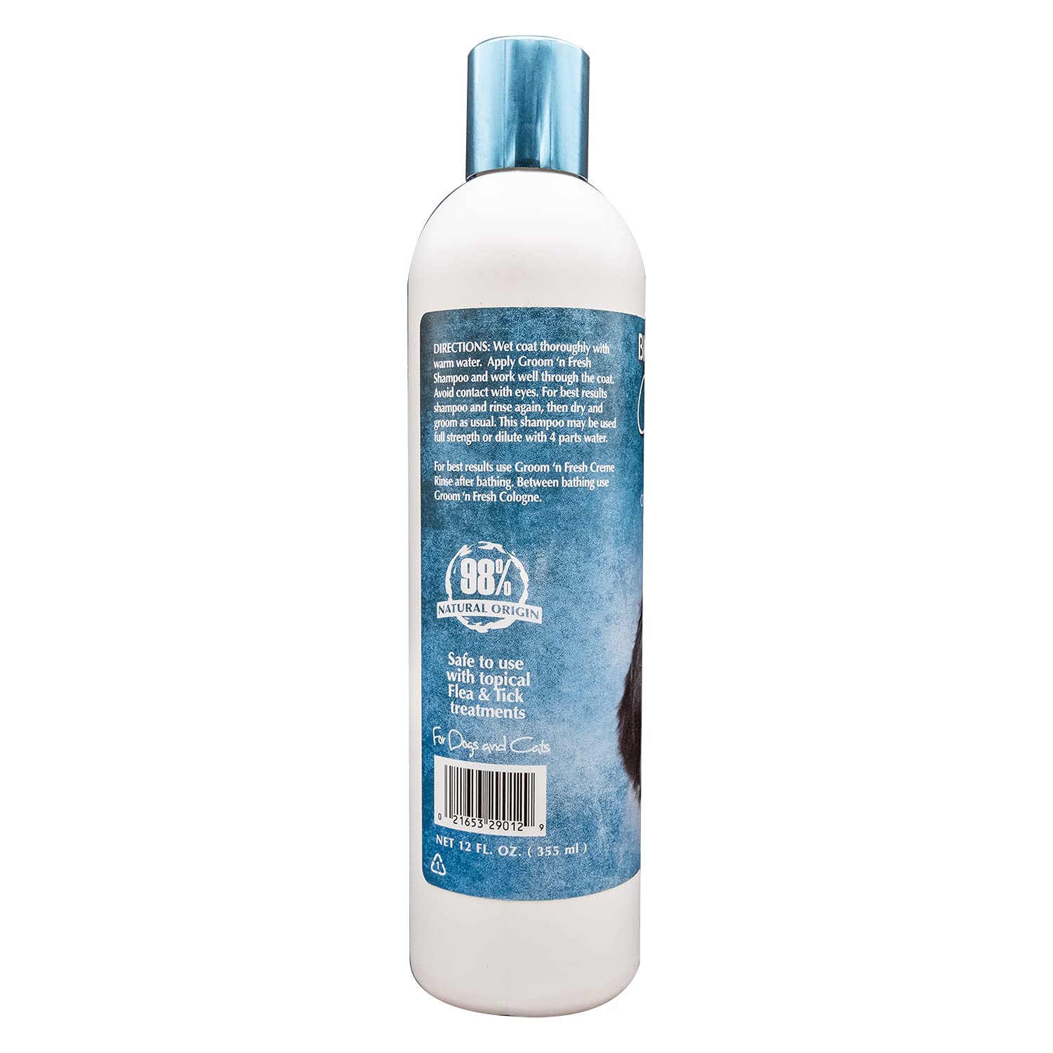 Bio-Groom Groom'n Fresh dog shampoo demonstrates odor-eliminating wash with lasting fragrance