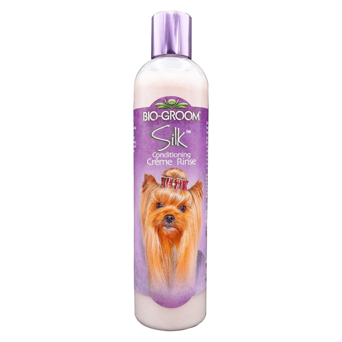 Bio-Groom Silk Creme Rinse bottle for a silky coat after bath.