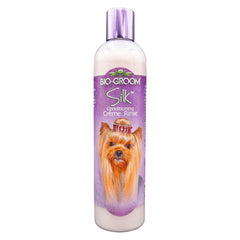 Bio-Groom Silk Creme Rinse bottle for a silky coat after bath.