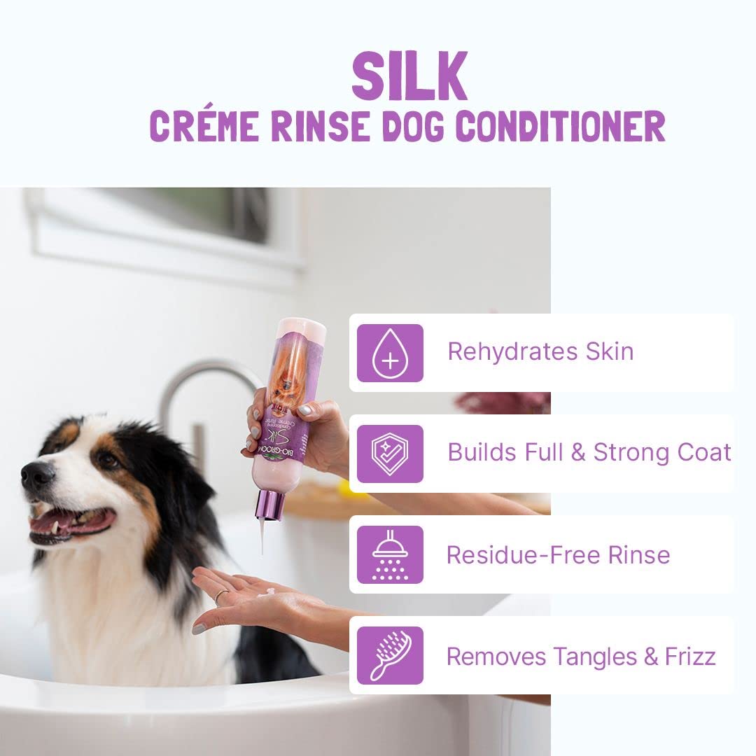 Cruelty-free label on Bio-Groom Silk Creme Rinse packaging