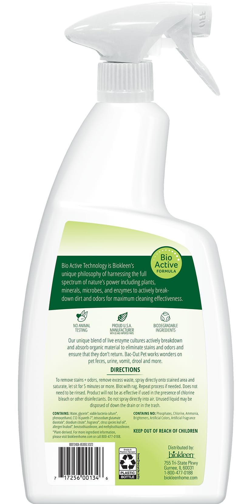 Biokleen Bac-Out microfiber towel included for easy carpet spot cleanup and quick drying.