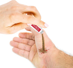 Biolife WoundSeal powder activates with skin moisture to seal.