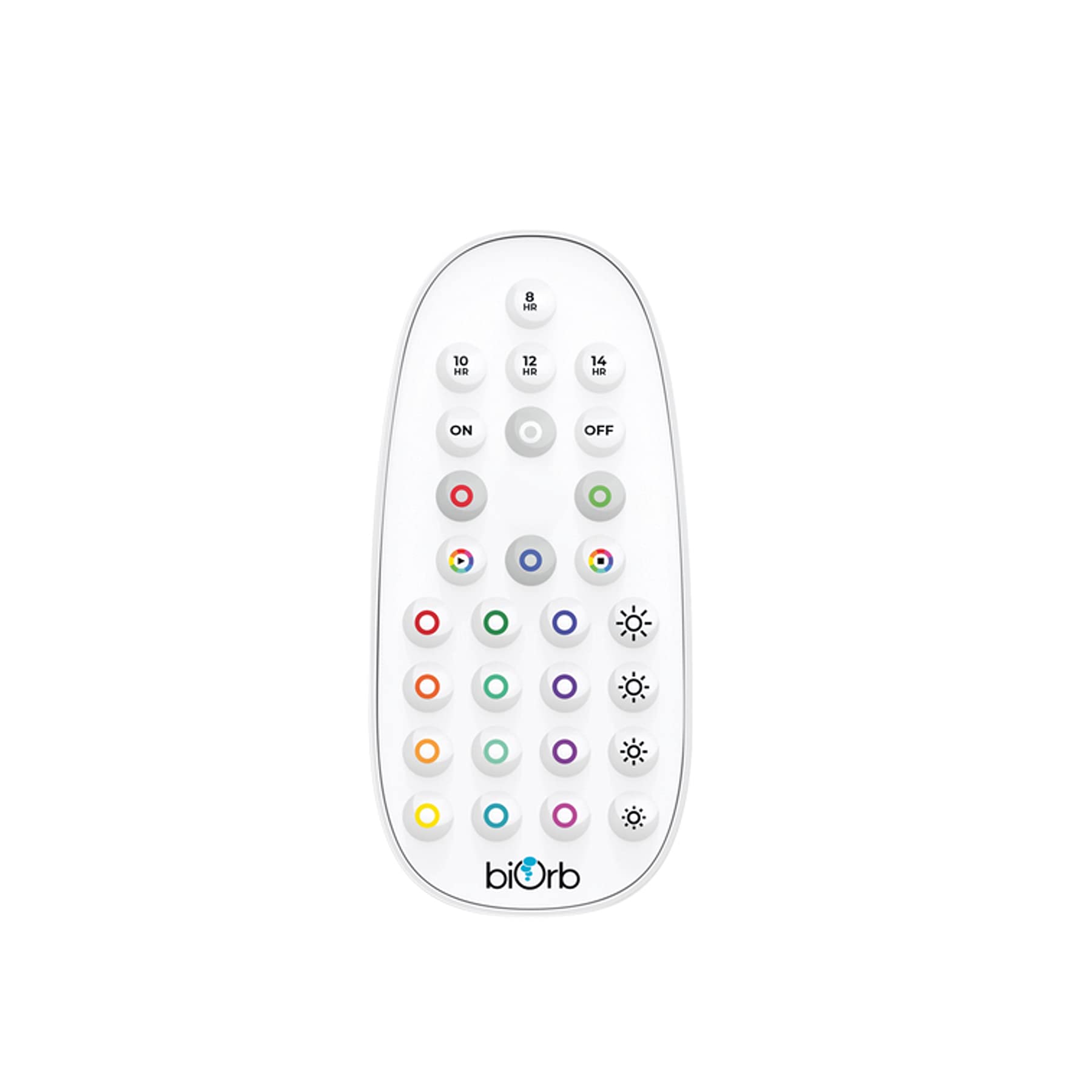 biOrb Replacement MCR Remote Control in white enabling color changes and day-night cycles for mood lighting
