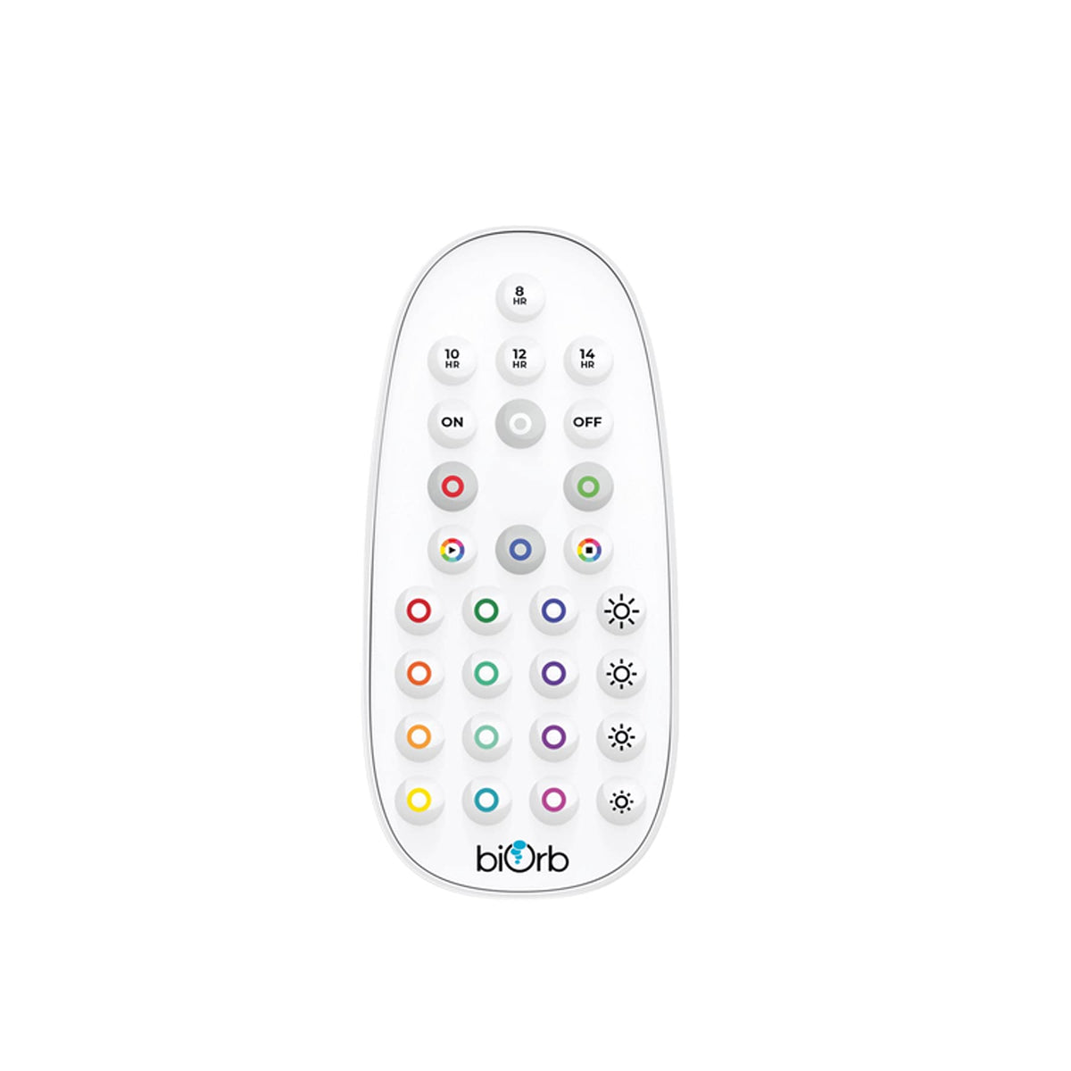 biOrb Replacement MCR Remote Control in white enabling color changes and day-night cycles for mood lighting