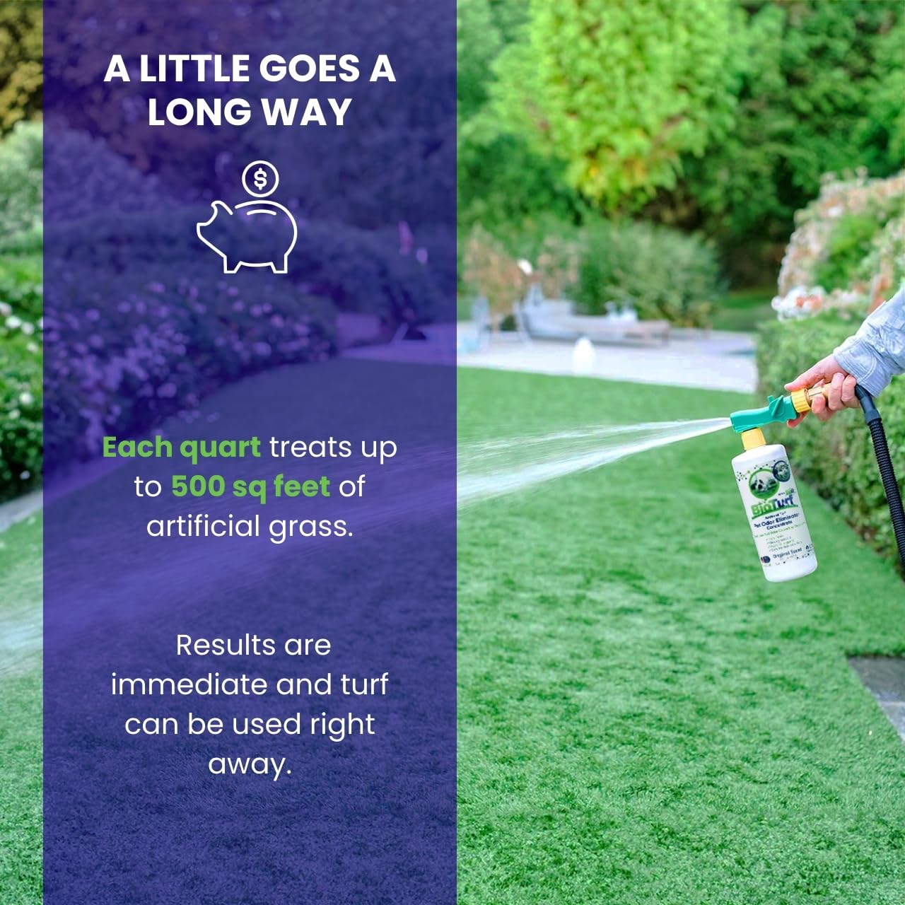 BioS+ patio cleaning showcases deodorization for gravel and concrete.