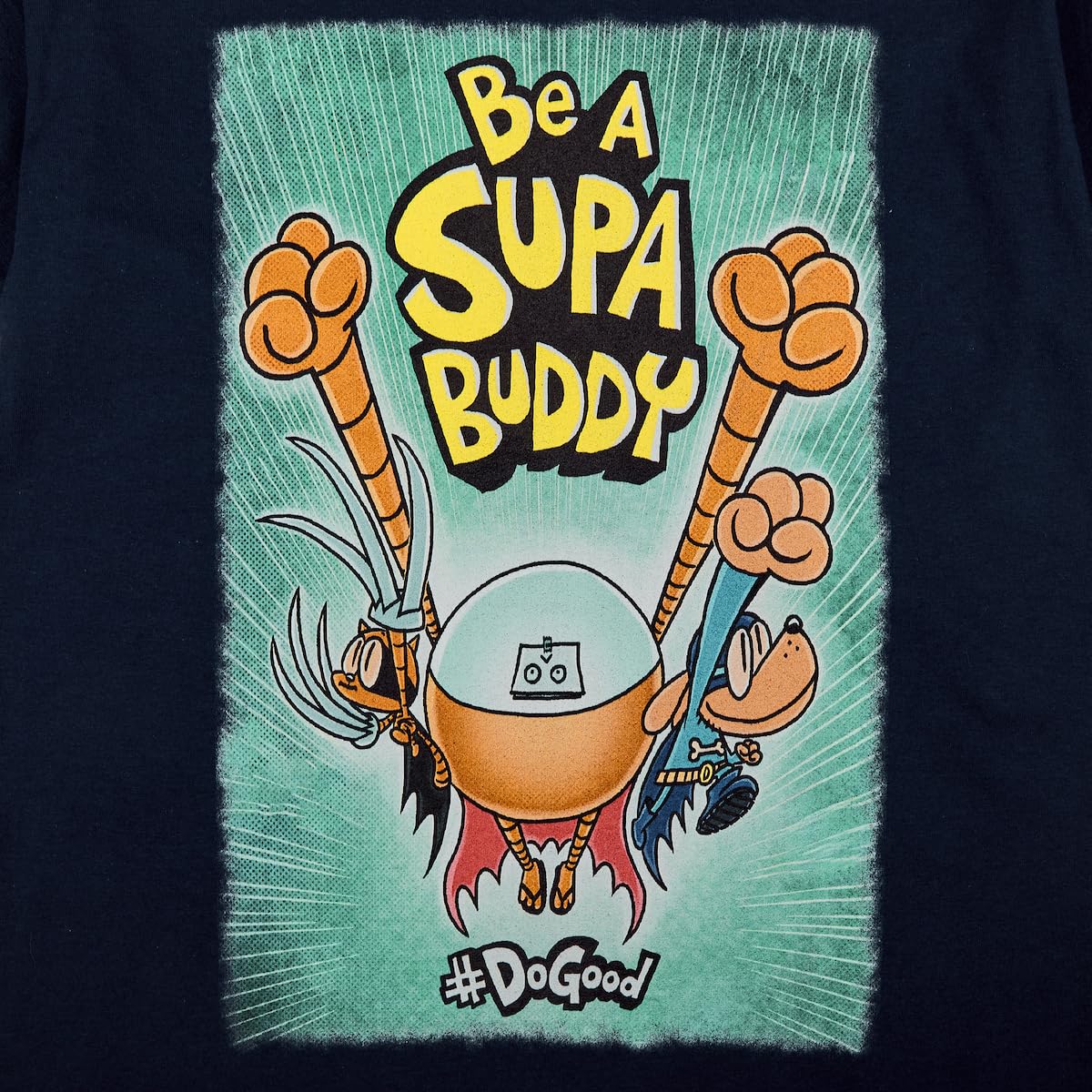 Bioworld Dog Man youth tees machine-washable for easy care.