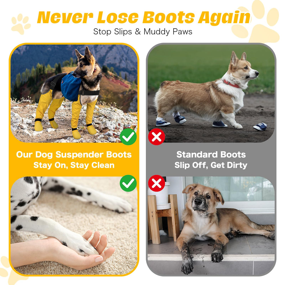 BiPawTi dirt-resistant boots keep paws cleaner after muddy adventures.