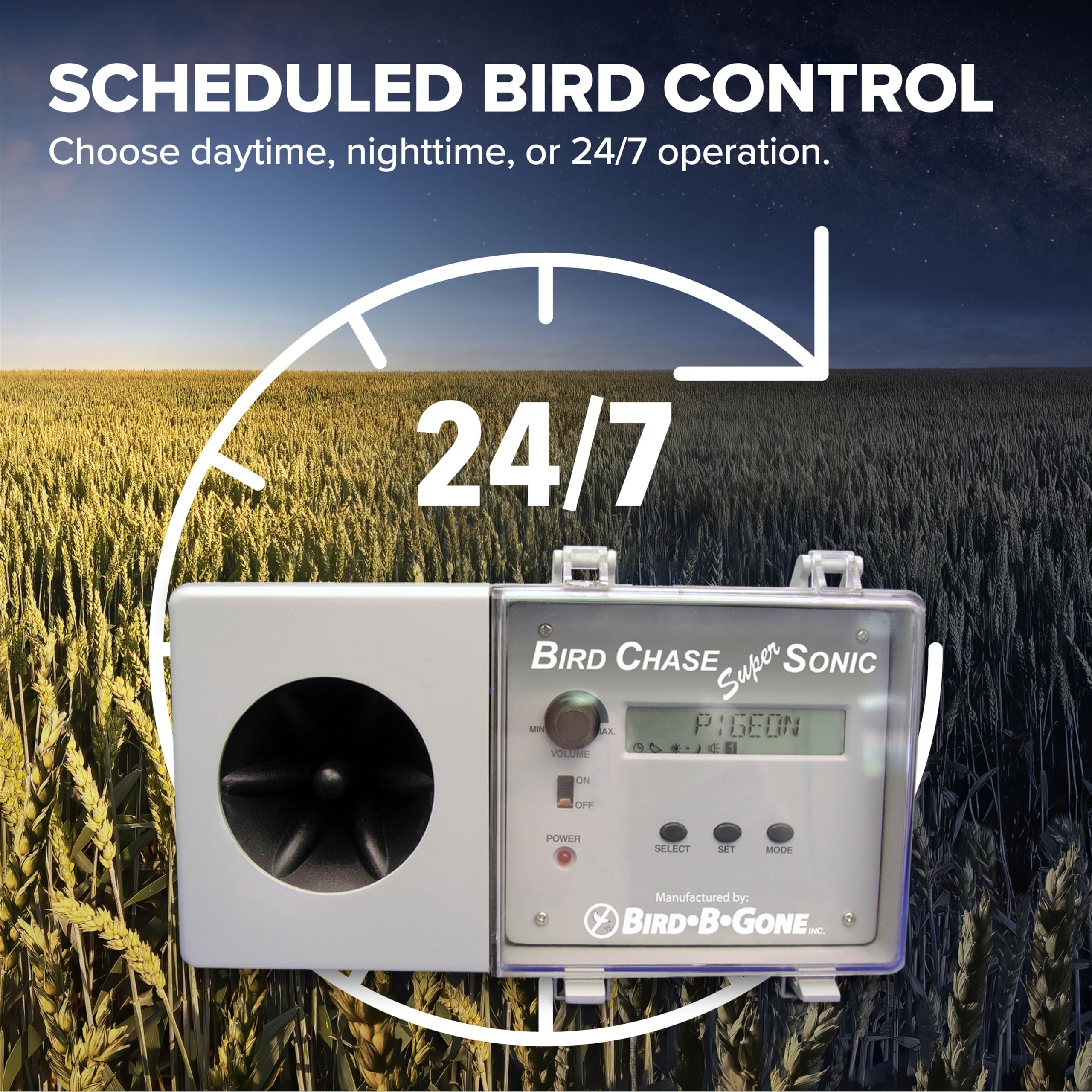 Adjustable settings on Bird Chase Super Sonic tailor species targeting.