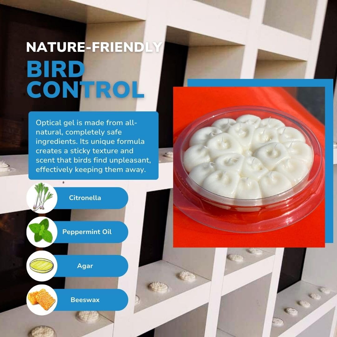 Bird Barrier Optical Gel near an HVAC unit illustrates versatile placement options.