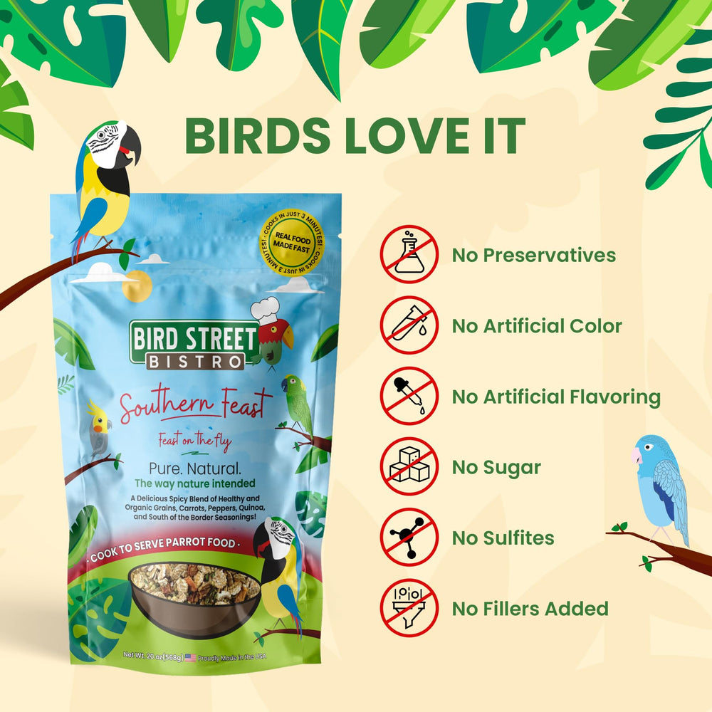 Bird Street Bistro Southern Feast USA-made with eco-friendly packaging.