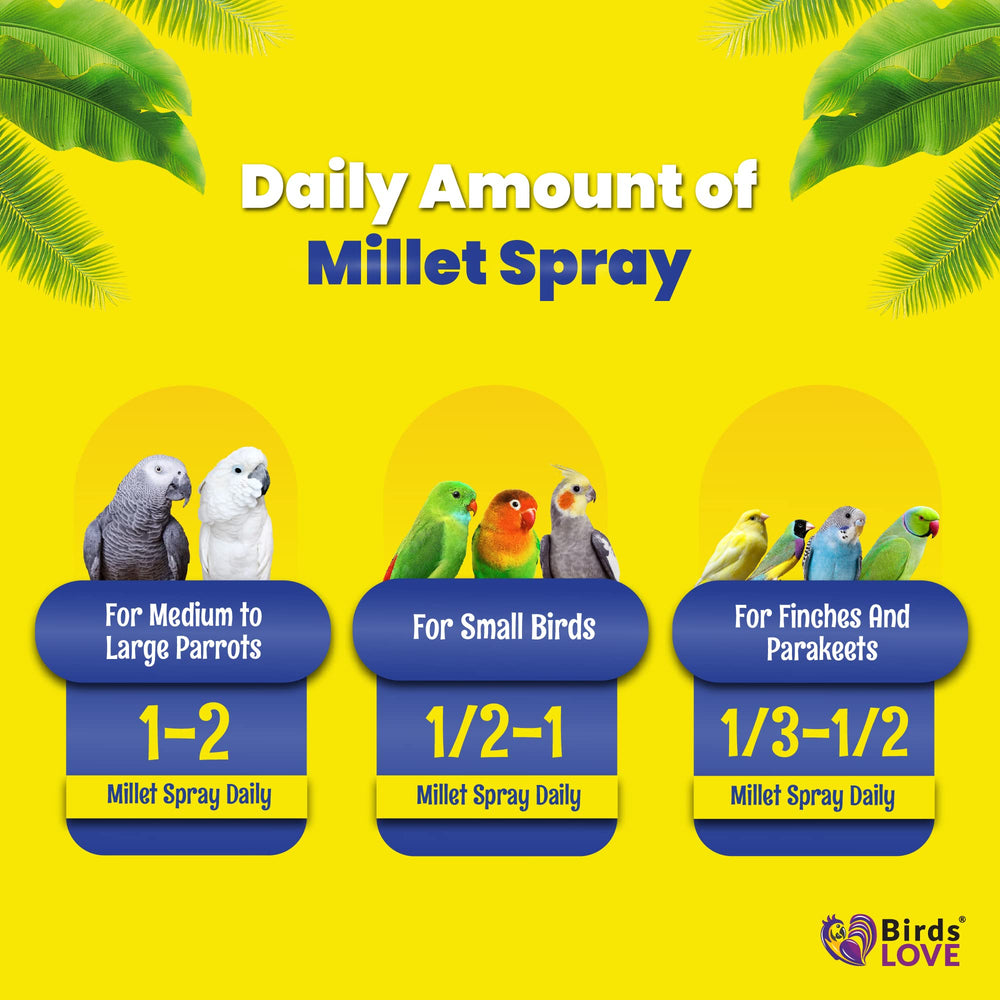 Birds LOVE spray millet bag with hole punched for airflow and freshness.
