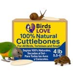 No additives Birds LOVE Natural Cuttlebone label confirms pure calcium source
