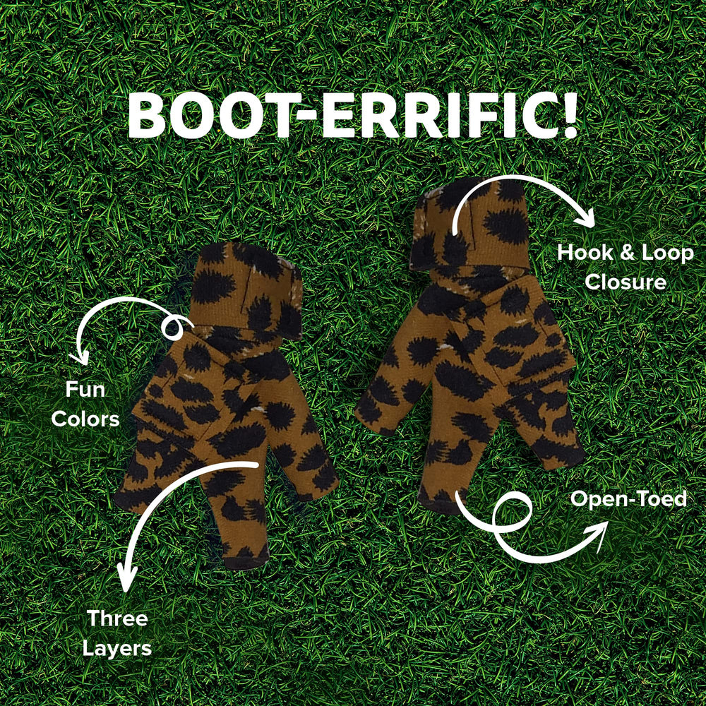 Birdy Bootie gray neoprene close-up demonstrates flexible, comfy wear for pets with injured feet.