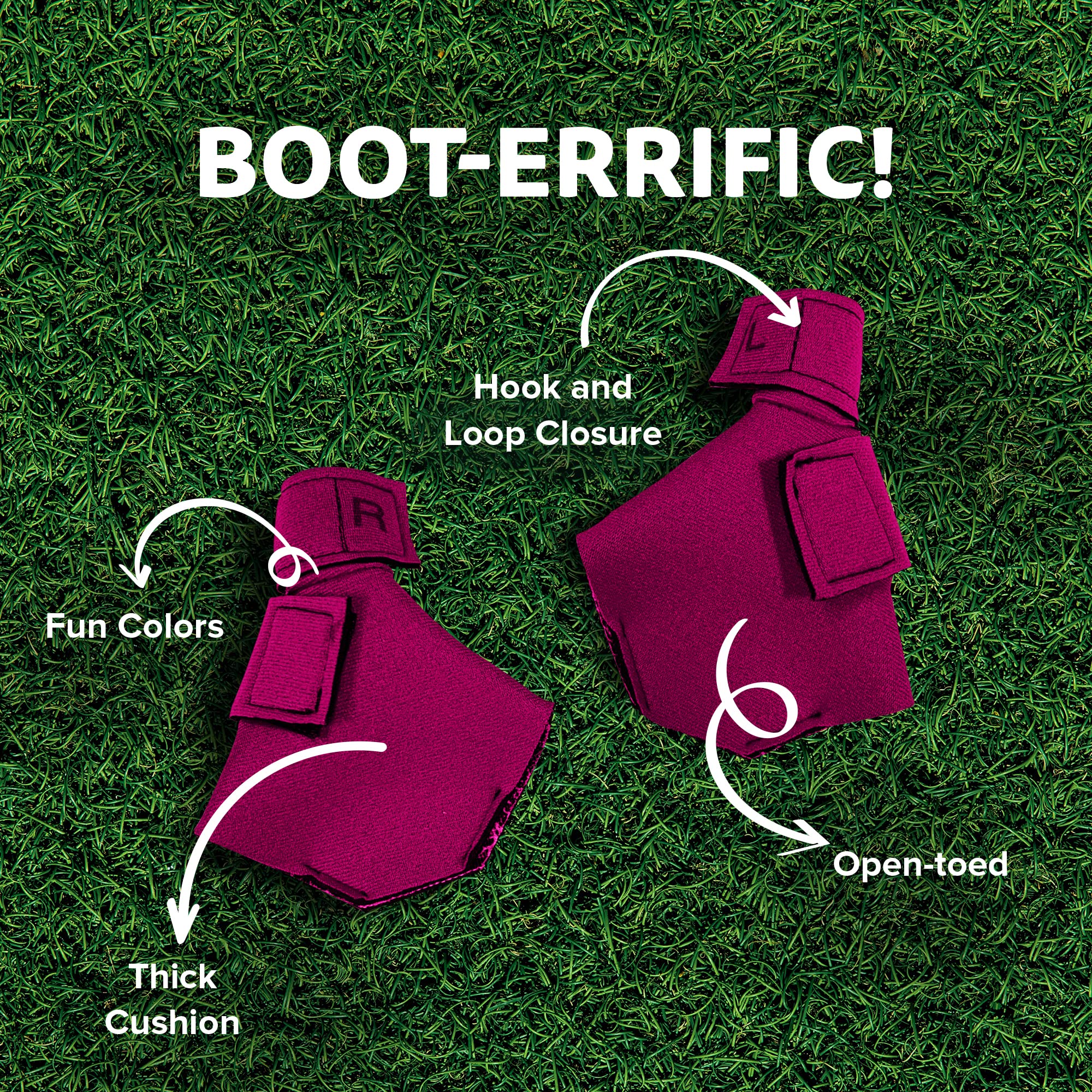 Birdy Bootie pink on-bird foot demonstrates secure fit during active outdoor exploration.