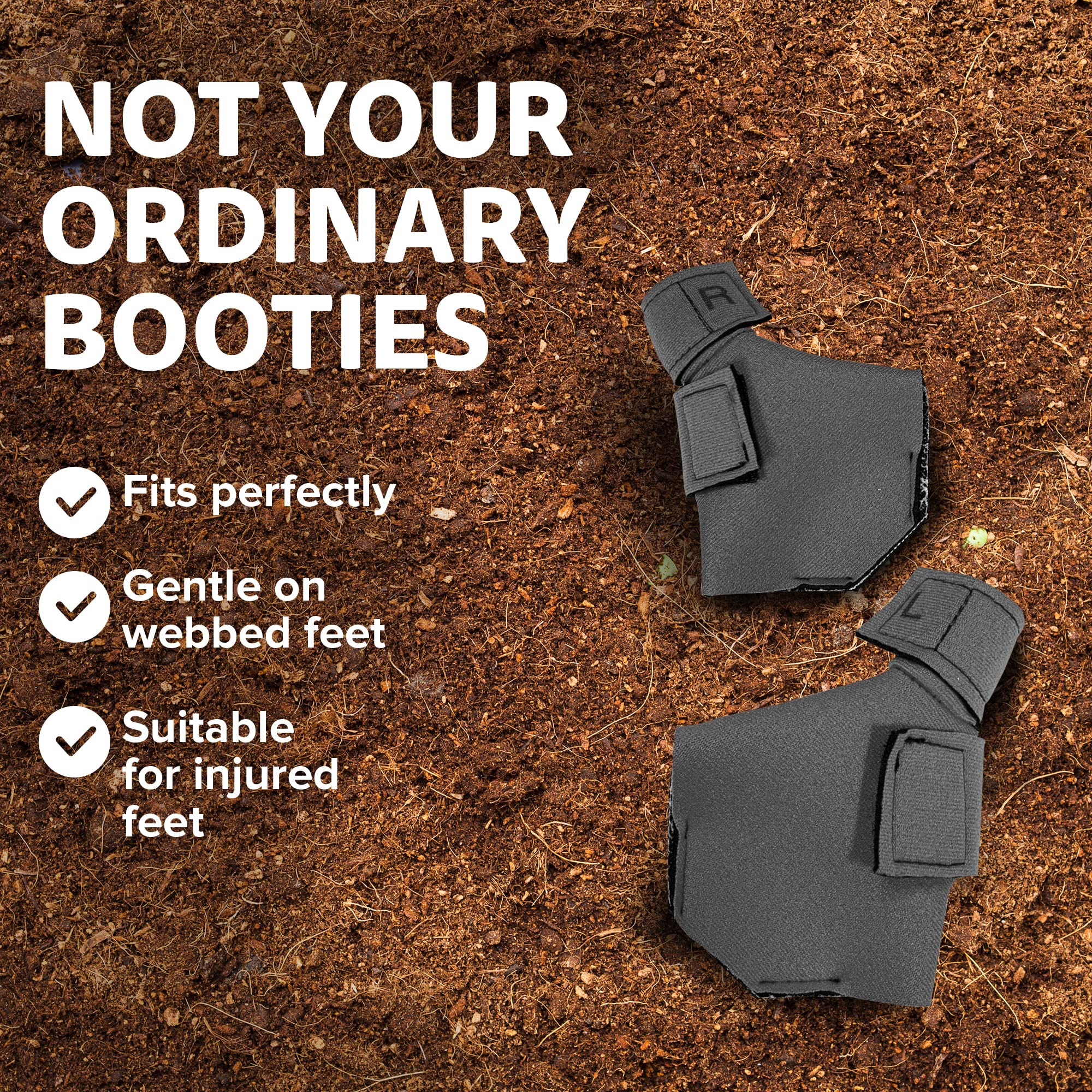 Birdy Bootie protects wounds and supports injured feet during outdoor activity