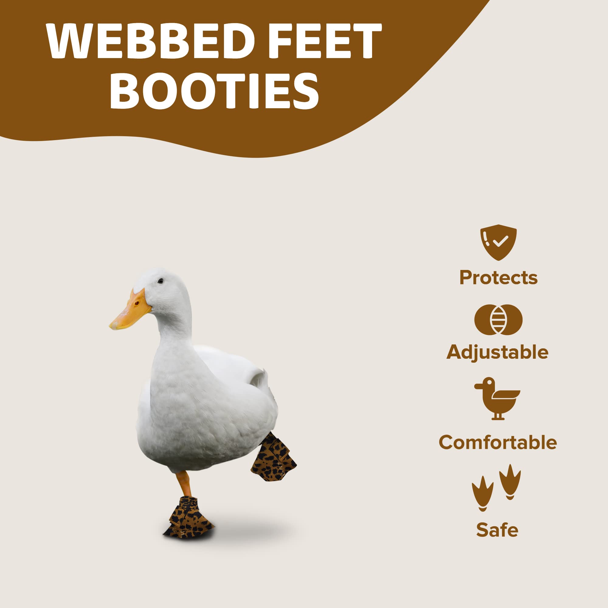 Birdy Bootie sizes chart displays four fit options for birds