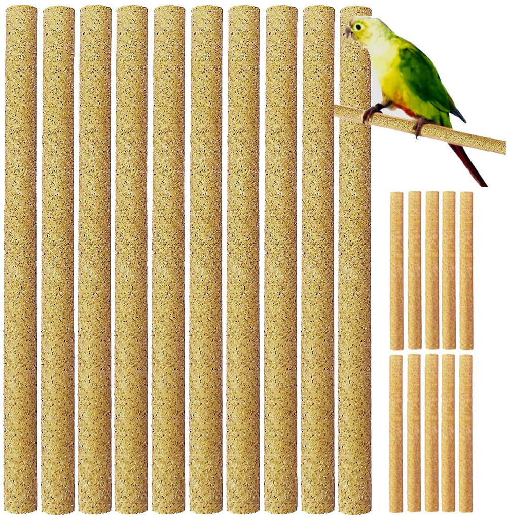 Birheatry sand perch cover yellow wraps around a perch to aid natural beak polishing