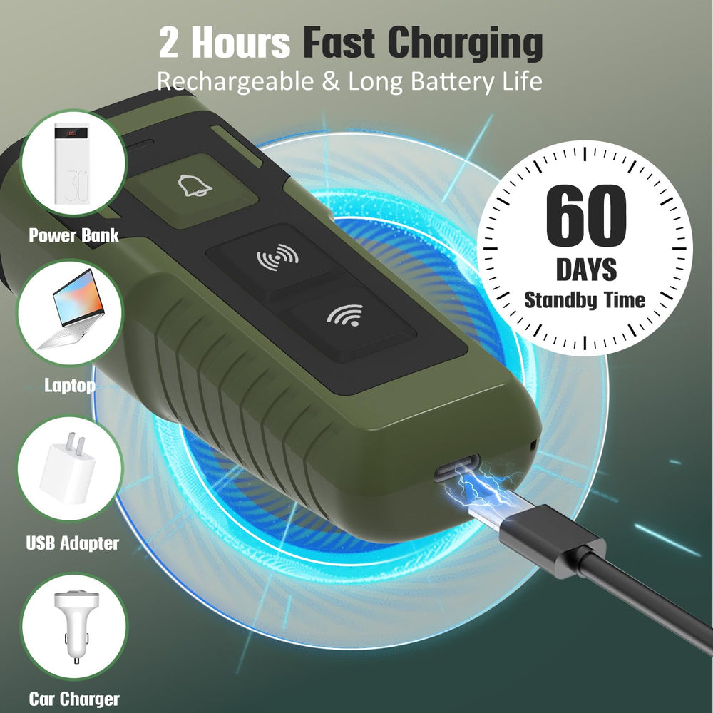 Birvsw 50-feet range ultrasonic device shown for effective training outdoors.