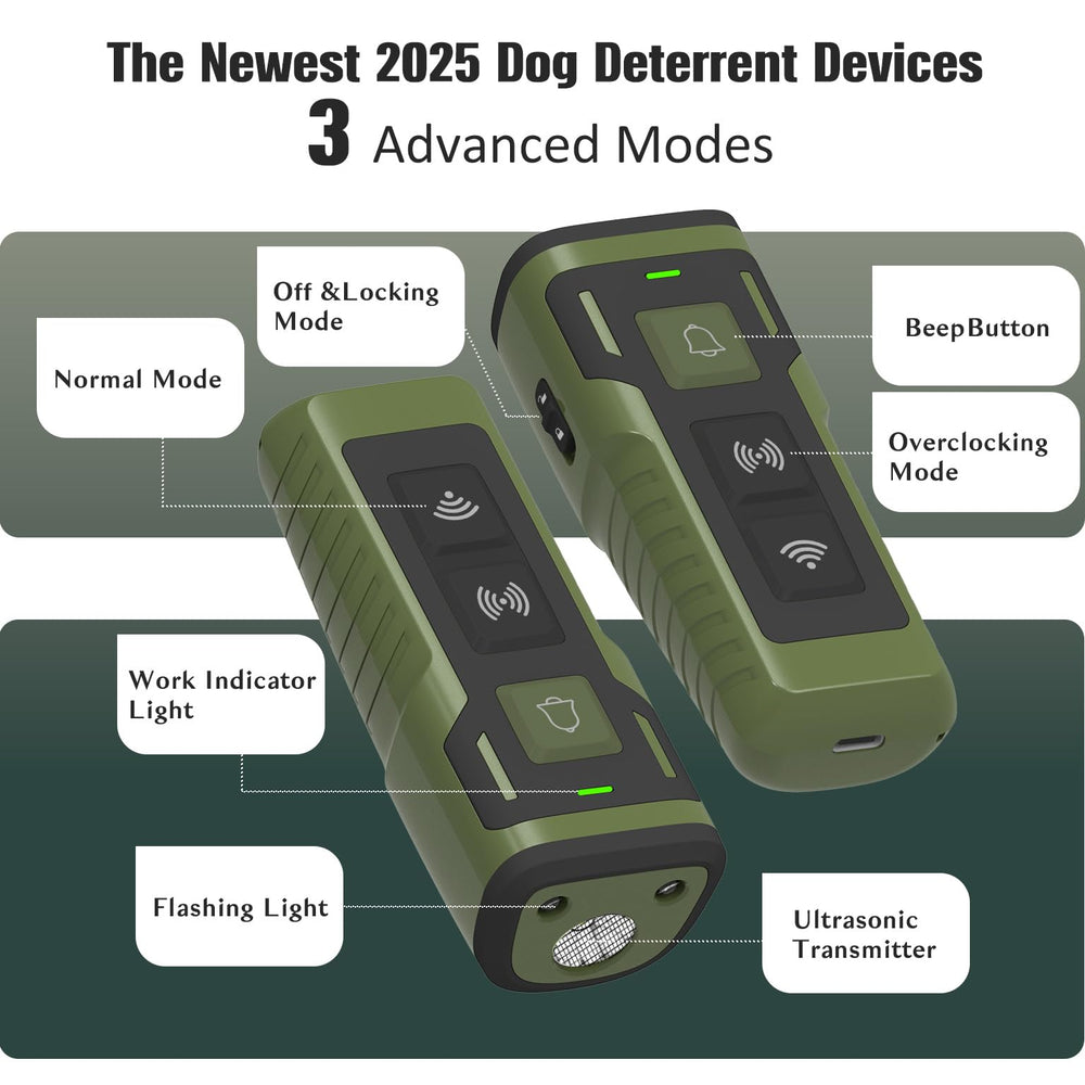 Birvsw ultrasonic bark deterrent in use to grab attention without harming your dog.