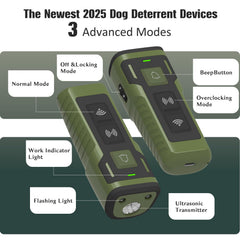 Birvsw ultrasonic bark deterrent in use to grab attention without harming your dog.