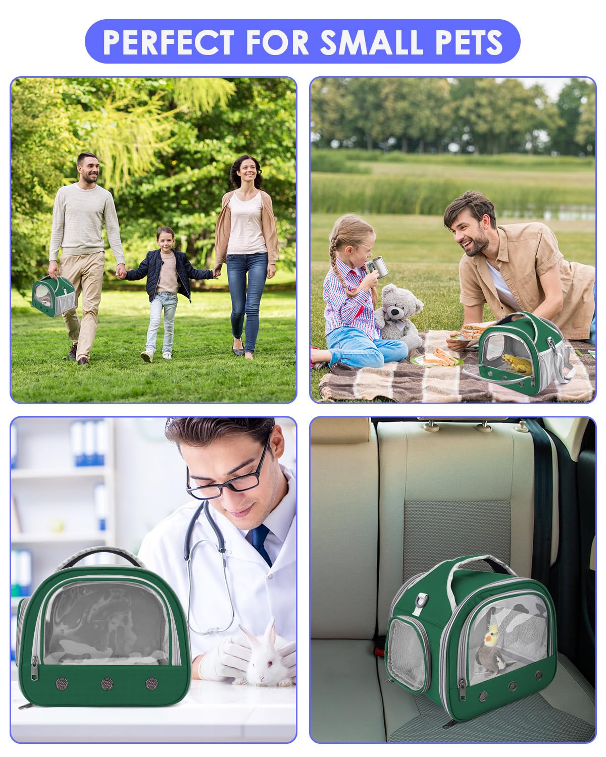 Bissap carrier dimensions 11.8 by 9.84 by 9.84 inches for small pets.
