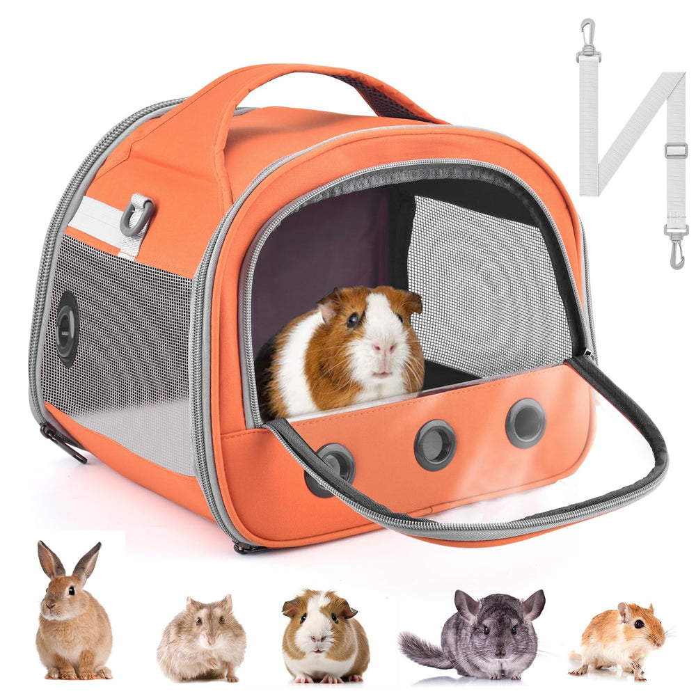 Bissap Guinea Pig Carrier Bag front window improves visibility during travel