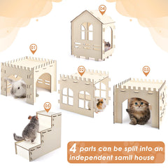 Bissap rabbit hideout castle polished corners ensure safe, pet-friendly use.