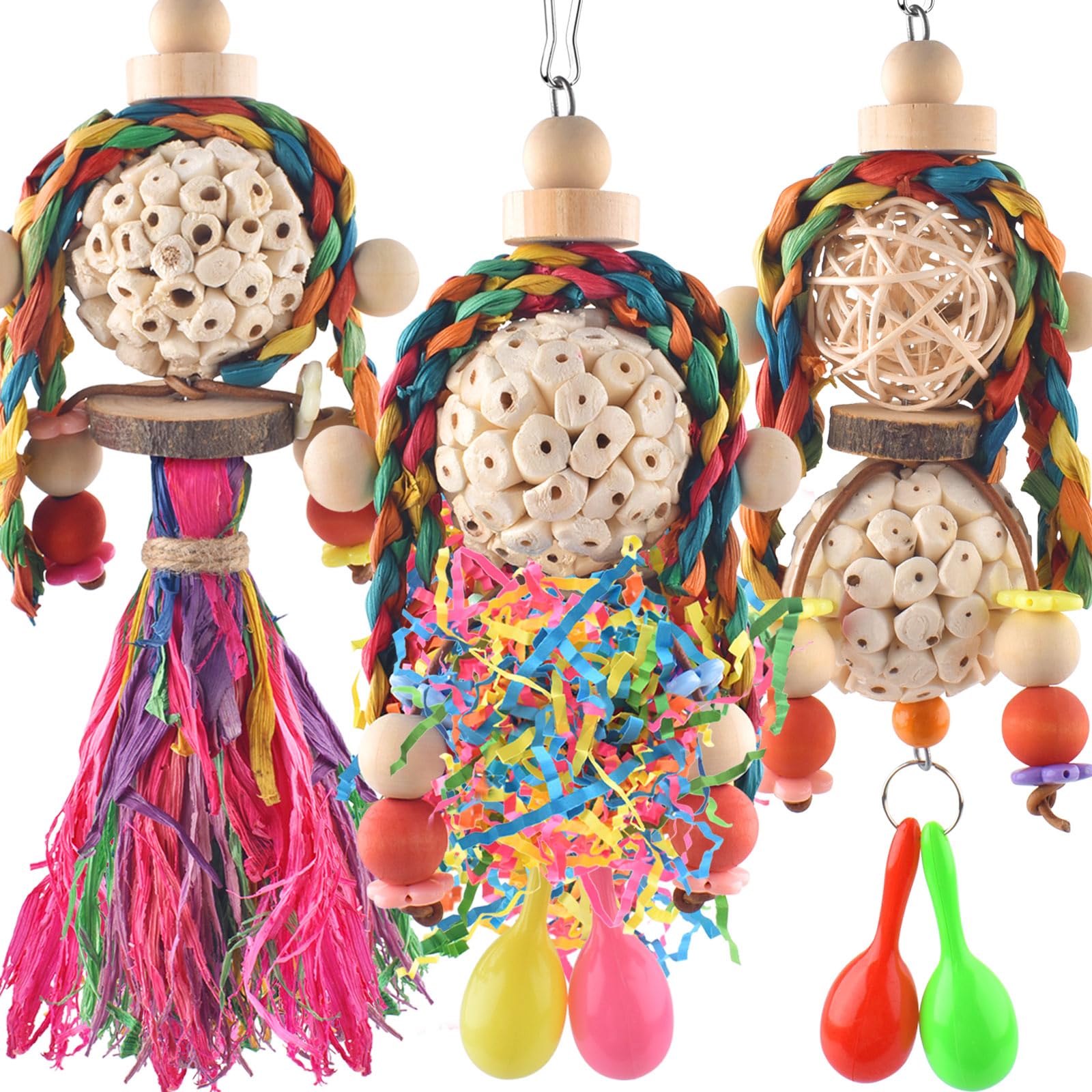 Bissap sola-balls-foraging toy provides safe enrichment for small parrots