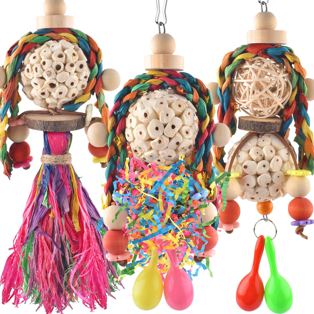 Bissap sola-balls-foraging toy provides safe enrichment for small parrots