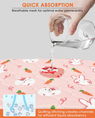 Bissap washable cage liner demonstrates reusable eco-friendly pet bedding.