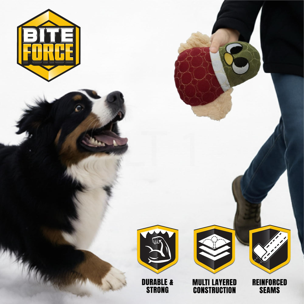 Bite Force Kevlar fabric dog toy with reinforced seams for longevity.