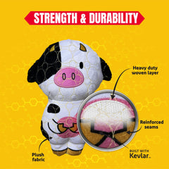Bite Force plush texture closeup ideal cuddle buddy for puppies.