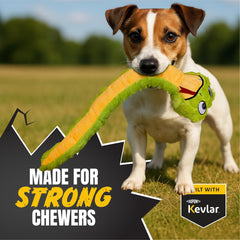 Bite Force Slither The Snake Kevlar reinforced dog toy for long-lasting chewing
